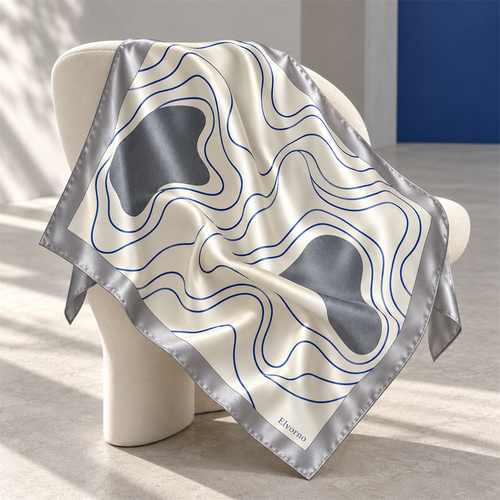 Elvorno Contour Line Square Scarf - main product view