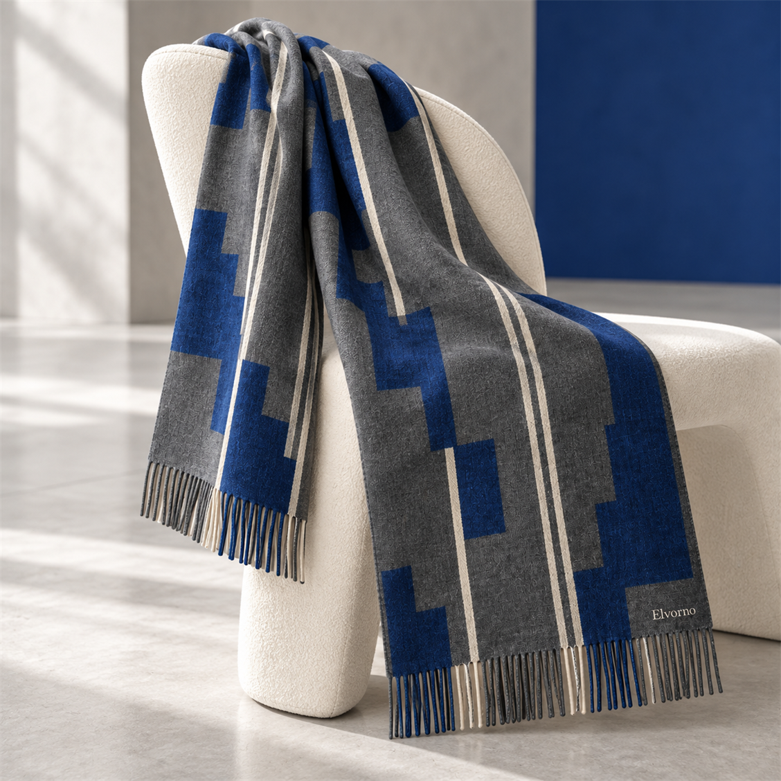 Elvorno Modern Step Long Scarf - secondary product view