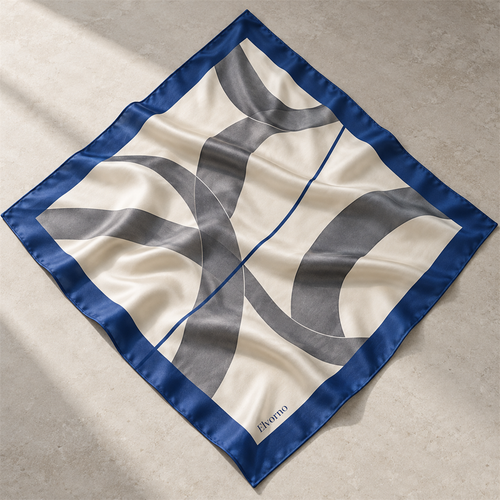 Elvorno Graphite Arc Square Scarf - main product view