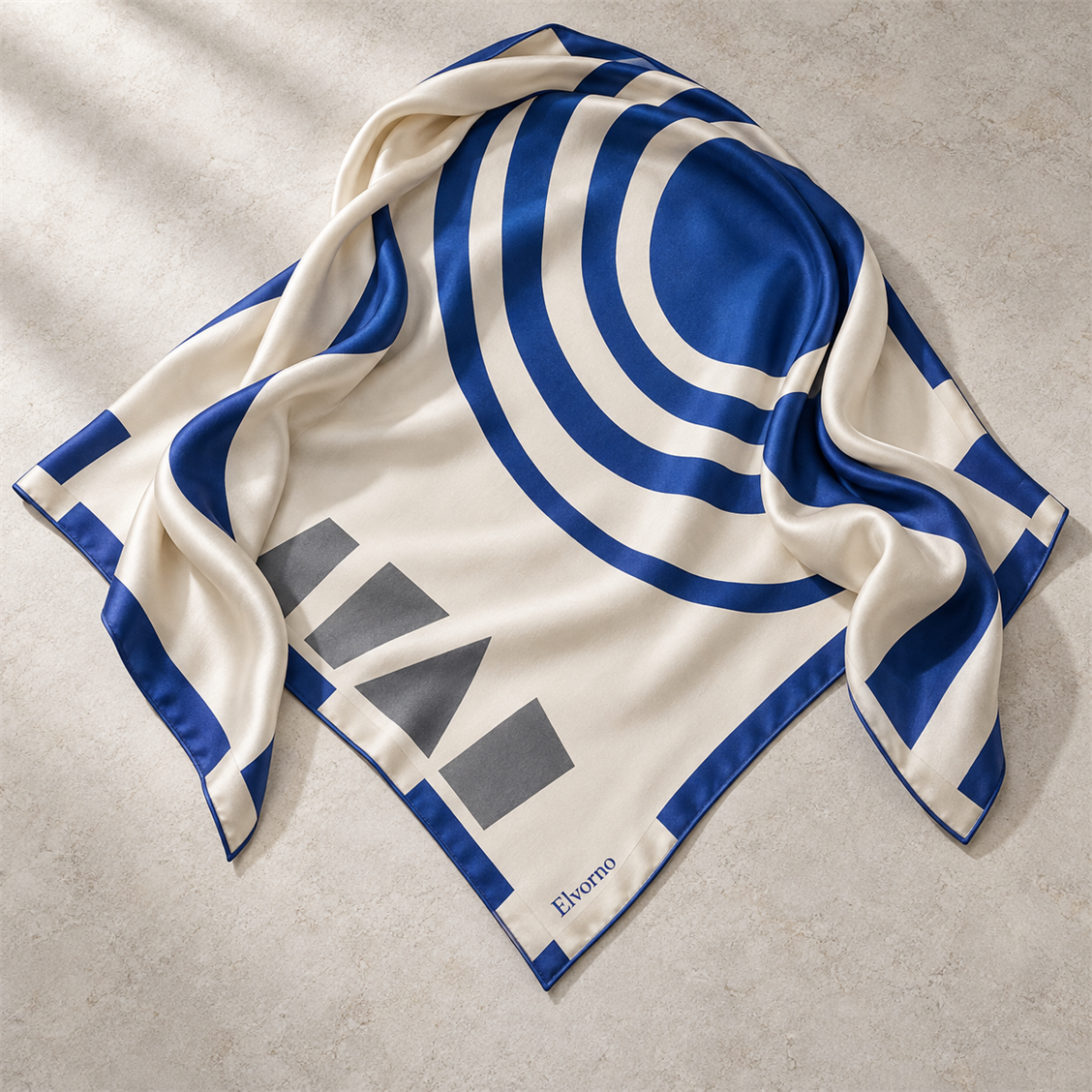 Elvorno Orbit Grid Square Scarf - main product view