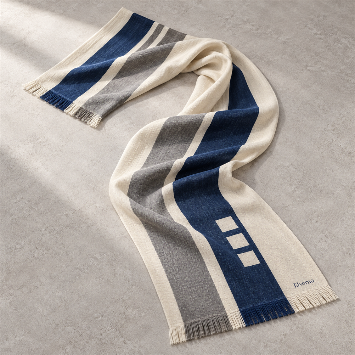 Elvorno Architectural Stripe Long Scarf - secondary product view